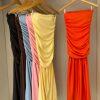 Vestido Longo Drapeado