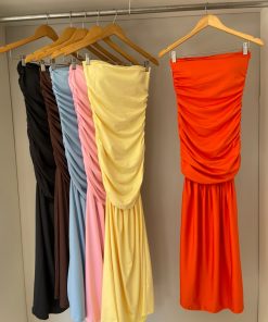 Vestido Longo Drapeado