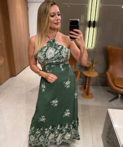 Alternative view of Vestido longo com detalhe Bordado